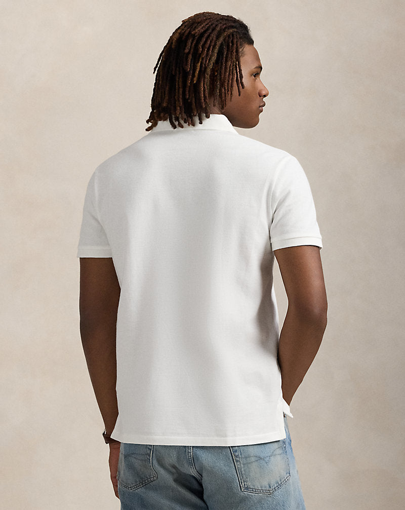 The Iconic Mesh Polo Shirt White/Navy