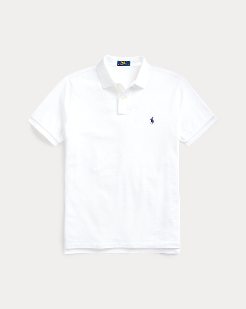 The Iconic Mesh Polo Shirt White/Navy