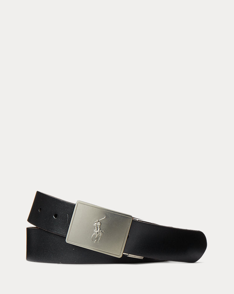 Reversible Leather Belt Gift Set Black/Saddle