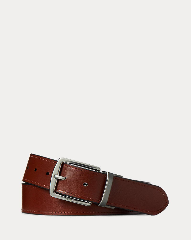 Reversible Leather Belt Gift Set Black/Saddle
