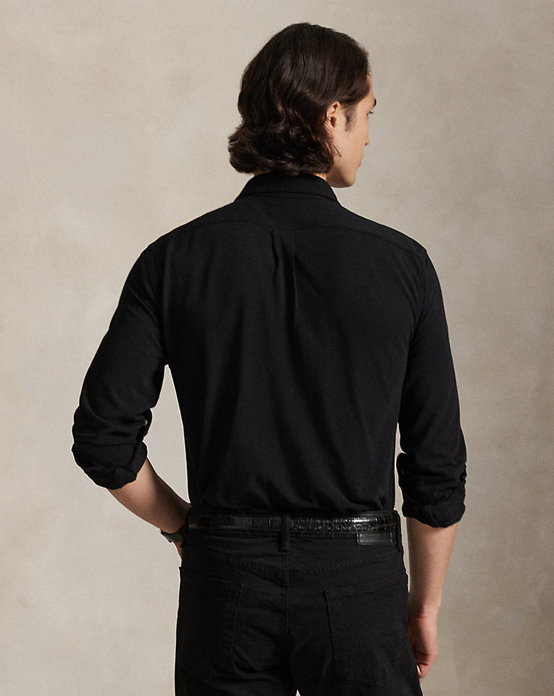 Featherweight Mesh Shirt Polo Black