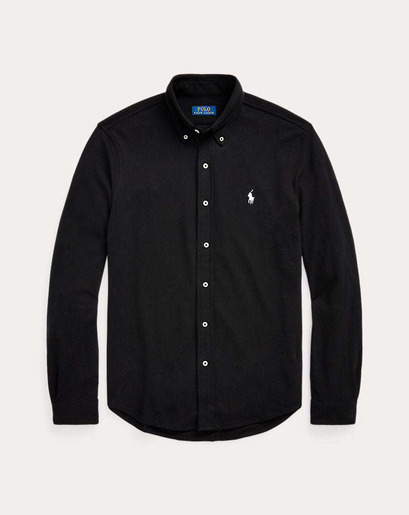 Featherweight Mesh Shirt Polo Black