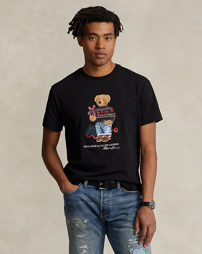 Classic Fit Polo Bear Jersey T-Shirt Black