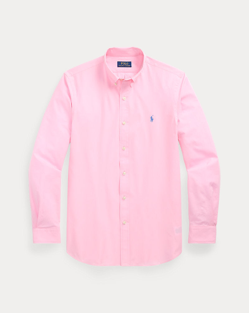 Custom Fit Stretch Poplin Shirt Carmel Pink