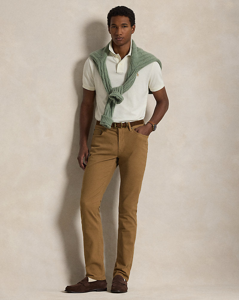Custom Slim Fit Mesh Polo Shirt Natural-101