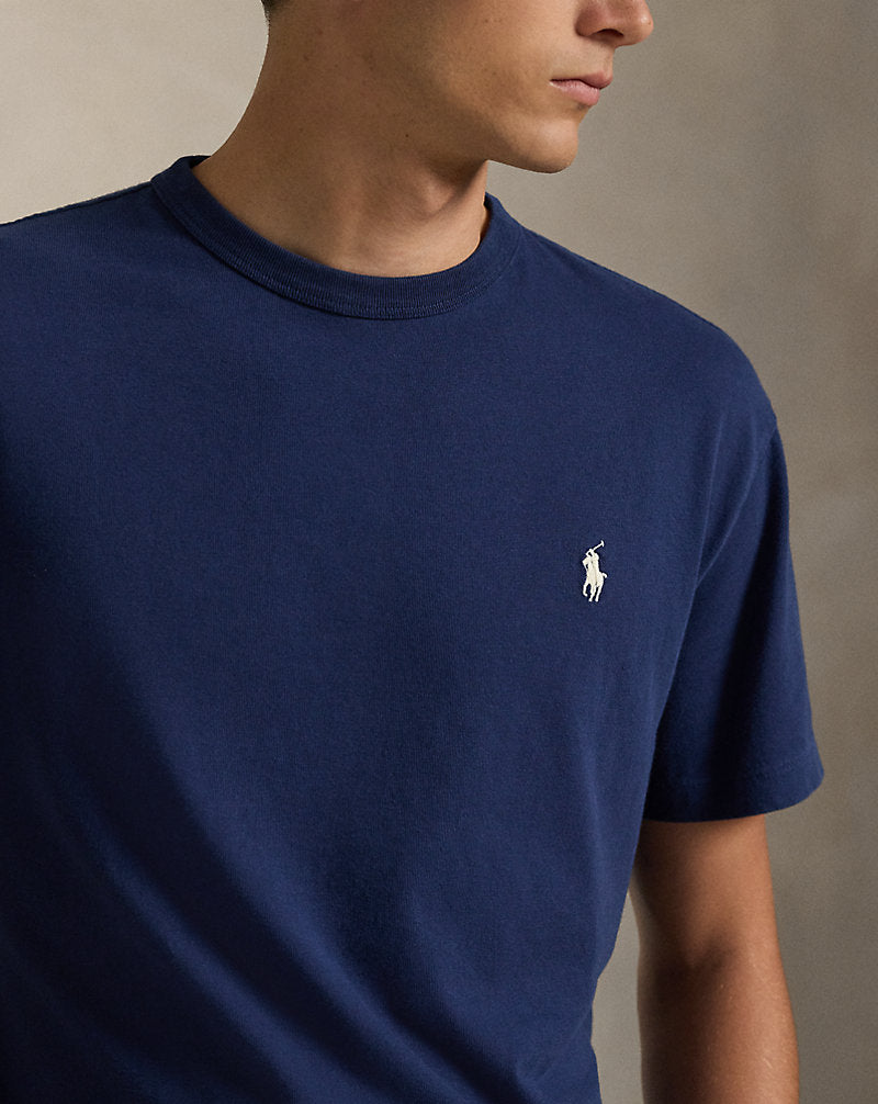 Classic Fit Jersey Crewneck T-Shirt Cruise Navy