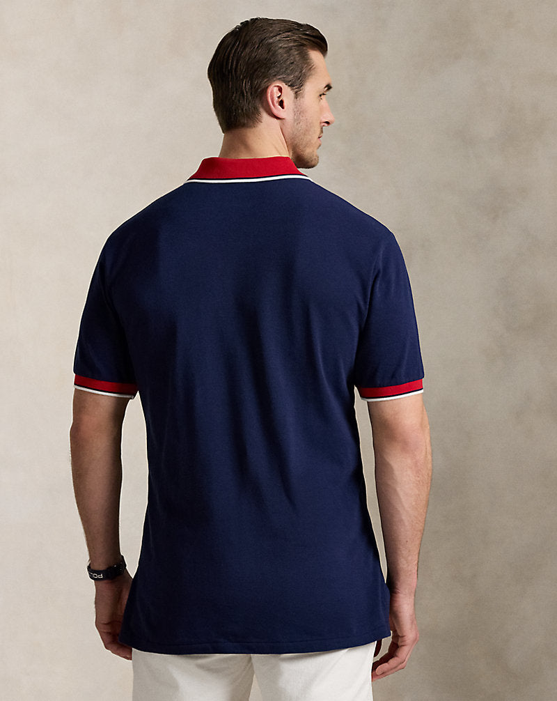 Mesh Polo Shirt Newport Navy/Red
