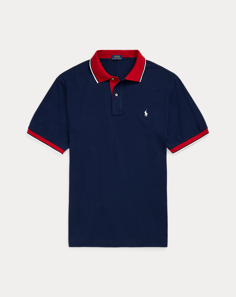 Mesh Polo Shirt Newport Navy/Red