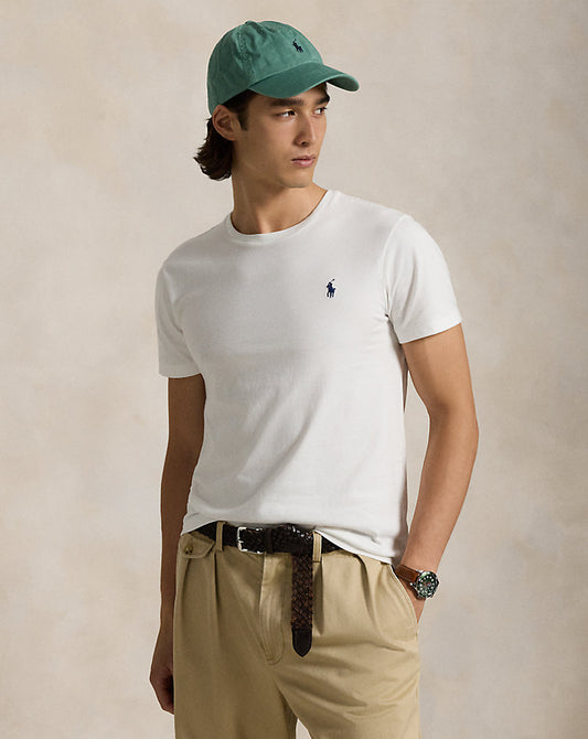 Custom Slim Fit Jersey Crewneck T-Shirt White
