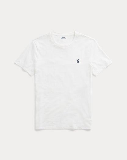 Custom Slim Fit Jersey Crewneck T-Shirt White