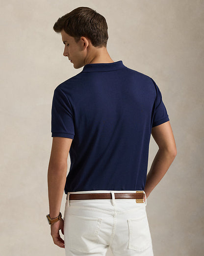 Custom Slim Fit Soft Cotton Polo Shirt Refined Navy