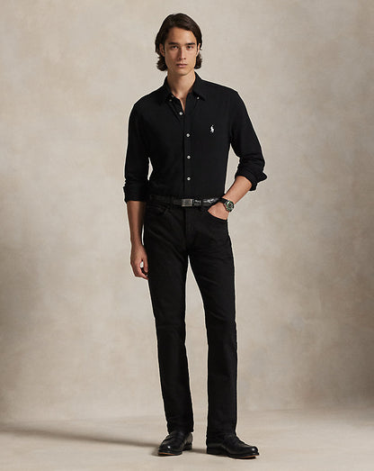 Featherweight Mesh Shirt Polo Black