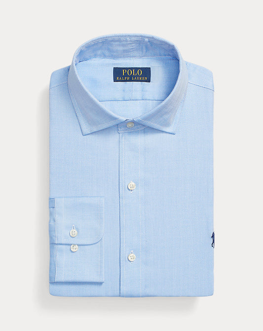 Custom Fit Textured Shirt 5499a Blue