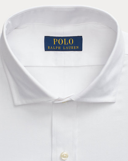 Custom Fit Stretch Herringbone Shirt 5499d White
