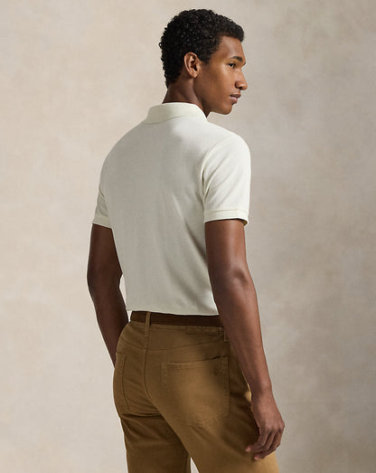 Custom Slim Fit Mesh Polo Shirt Natural-101