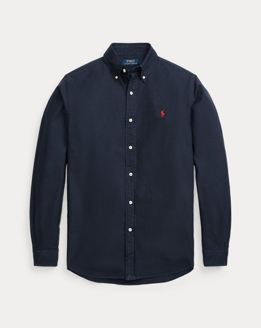 Classic Fit Garment-Dyed Oxford Shirt NAVY