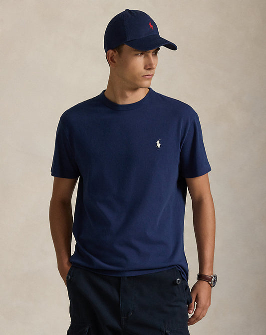 Classic Fit Jersey Crewneck T-Shirt Cruise Navy