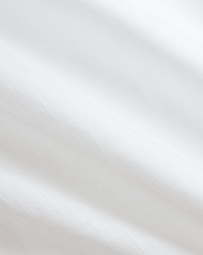 Slim Fit Linen Shirt Ceramic White
