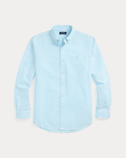 Custom Fit Mineral-Dyed Oxford Shirt Sky