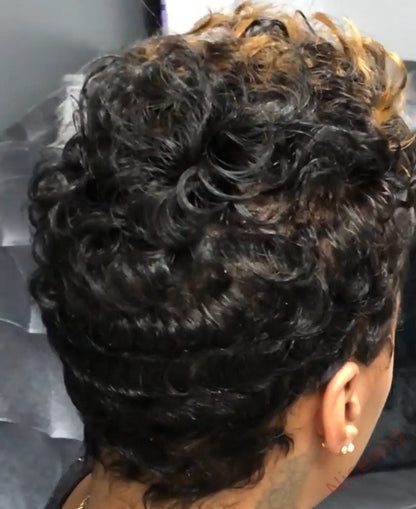Hot Sale 180% Density Short Curly Wig